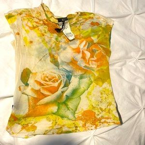 Just Cavalli floral t shirt Sz 38